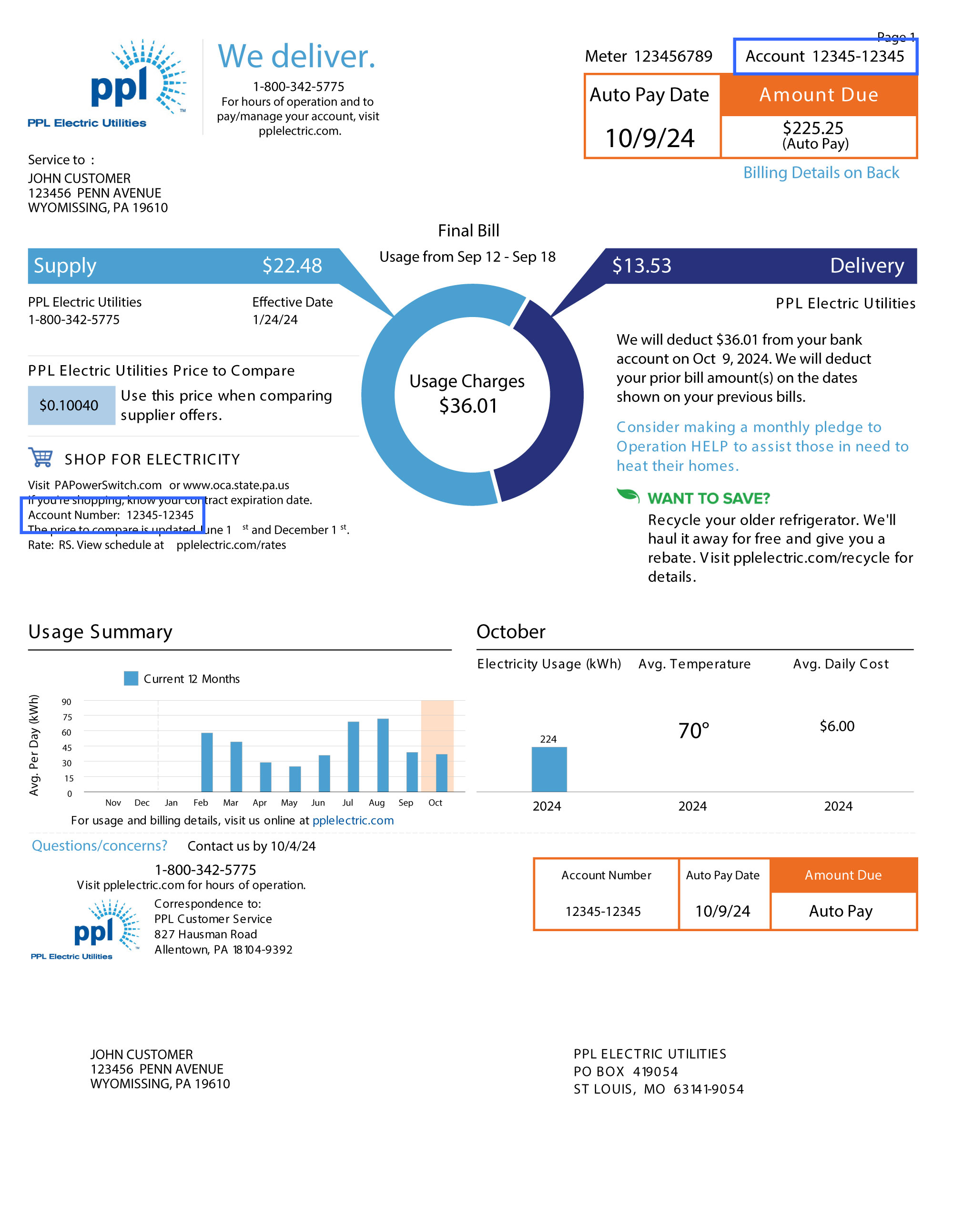 how to find your PP&L account number