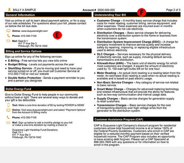 Understand Page 2 of Your DLC Bill